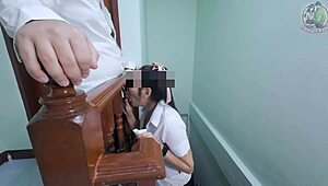 thai teen slut delivers intense pov blowjob moaning wildly in 4k close-up