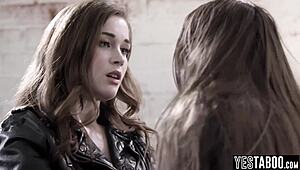 Petite bisexual beauty tempts bestie into intimate girl play