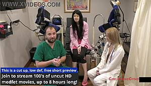 tampa uni nurse alexandria wu spreads for covid check fingering