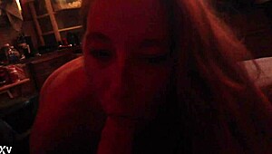 hey check my blonde girlfriend sucking cock deep