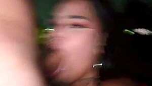 that dirty street slut shakes her pierced ass while squirting everywhere