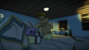 damn roblox teen rides monster cock for wild sexy fucking action