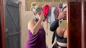 caught my fat tenant masturbating in backyard touched her huge tits and joined