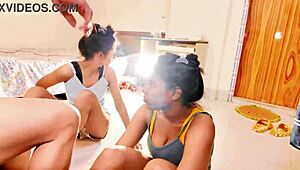 अरे उत्तरन20 बेस्टियों के साथ हॉट थ्रीसम में कूद पड़ी वाइल्ड चुदाई