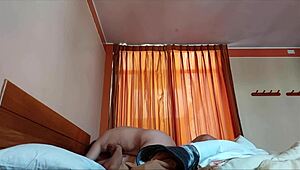 Older man surprises young woman with sneaky bare creampie