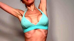 my yoga session explodes into berrythrone dildo bliss with bj riding and pov fucking