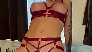 tattooed brunette squirts with dildo vibrator in huge solo toys compilation... so wet!! 💦🔥