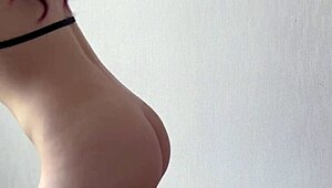 Skinny Amateur Tries On Lingerie Panties Flaunting Small Natural Tits