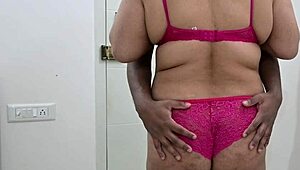 Hubby, feel my bikini tits during handjob?