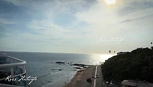 Puta Casada Shows Off Huge Ass and Big Pussy by Pool with Tan Lines