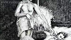 vintage erotic cartoons from retro antique days tease with naughty drawn fantasies