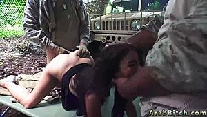 Arab soldier strips out of uniform for hot dance away from base