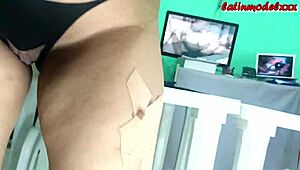 hey pregnant student wanna pose sexy for teacher and grab my hard cock?