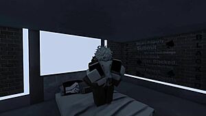 White femboy gags on monster BBC like obedient shemale slut