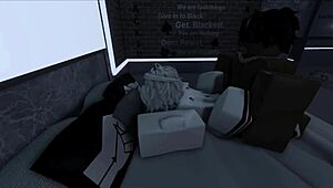 White femboy gags on monster BBC like obedient shemale slut