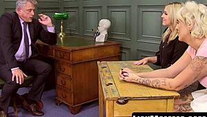 Principal's cock gets double sucked by stepmom charlie rae and gigi patsy