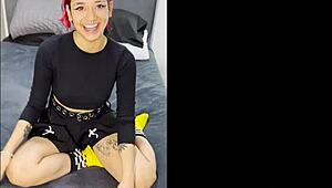 alt emo goth teen big booty latina slut on casting couch?