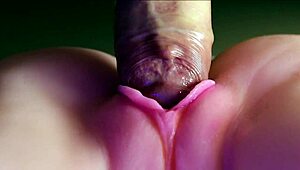 Pink pussy milf sucks huge oiled cock missionary creampie quickie bedroom fuck