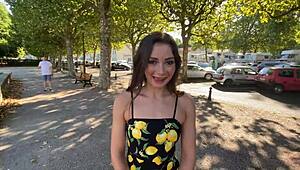 Beautiful Latina Brunette Dances Under Desk For Nightclub Waitress Job