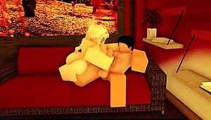 cute roblox girl teases with her curves begging for that creampie fill-up