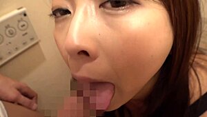 sexy japanese milf in underwear gets big tits creampied