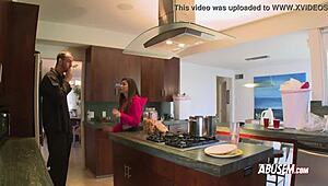 that horny 18+ chick teases his huge dick until he pounds her hard