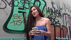 😏 lara fox's skinny ass gets spunk-covered in public garage pickup!