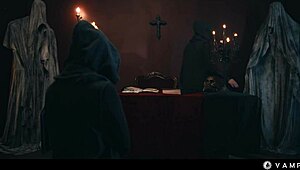 Cosplay Lesbian Vampires Rip Clothes for Intense Pussy Eating BDSM Lezdom