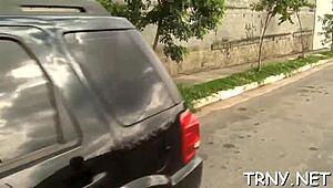 large dick shemale ladyboy slurps cock in hardcore blowjob frenzy