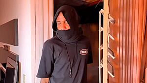 ela just wanted to study but bandit breaks in for dirty anal lesson