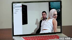 i couldn't resist her big tits so i made that perverted teen suck my monster cock