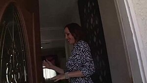 Hot Brunette Milf Sucks Rides White Cock And Massive BBC!