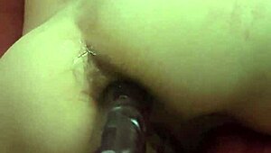 envy x moans in ecstasy as huge dildo stretches her tight holes and muscular body gets railed hard