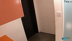 Office babe craves colleague's cock after hours blowjob?