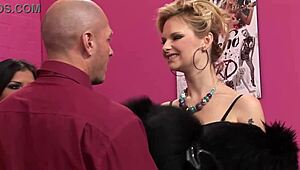 damn these starlets work that big cock handjob to facial cumshot