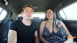 lola smith rides cock in countryside car