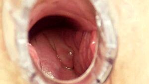 sexy mature nurse milf does kinky hairy self exam closeup in hospital uniform