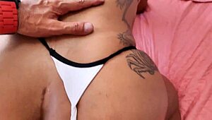 stepsister's tight shorts tempt me into bareback anal creampie and cum fart