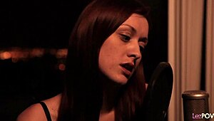 sensual lesbians finger lick trimmed pussies kissing on small bed