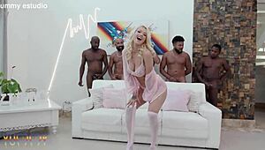 can one brazilian milf larissa leite handle five big cocks in tap tp dap dp then swallow all loads