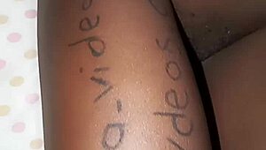 shaved ebony babe shows off her smooth pussy verification