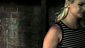 Blonde milf stepmom yields to stepson's kinky intimate control