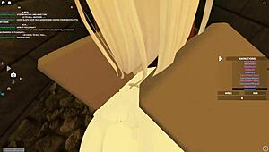 Roblox player shakes ass rides cock rough in New Zealand whore style