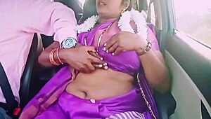 साड़ी वाली हाउसवाइफ ड्राइवर की गांडफोड़ इच्छा उकसाती है