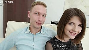 petite wife sara bell rides bbc rough before creampie fills her up.