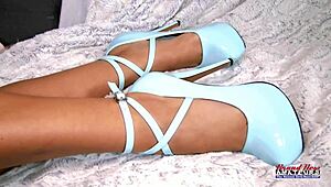 Adriana Chechik Fingers Shaved Pussy and Deepthroats Huge Cock