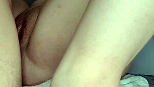 Cute shy student girlfriend spreads legs on desk for quickie pussy cumshot close-up