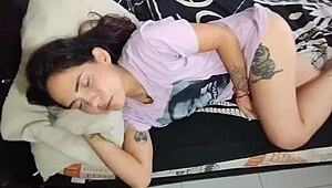 think your skinny latina babysitter wants daddy's cock bent over like that?