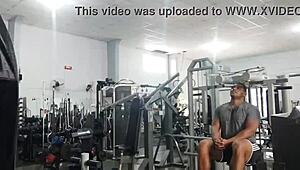 bro hits the gym with sis for the best chest workout ever using her big tits