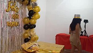 i hosted this new years party in my elegant whore dress... my beautiful vagina got so wet